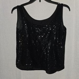 Cinema Etoile Black Sz Small Sequin Sleeveless Blouse Cosplay Costume Fairy Goth